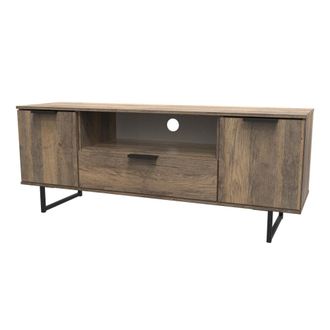 Welcome Furniture Havana Ready Assembled TV Unit with 2 Doors and 1 Drawer - Vintage Oak - Welcome Furniture | TJ Hughes