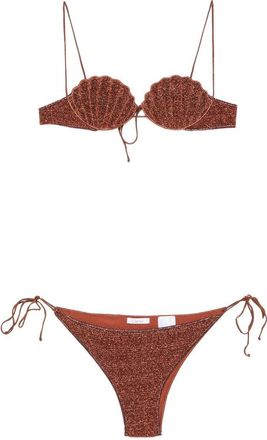Os&eacute;ree Lumier&egrave; Flitter-effect Swimsuit