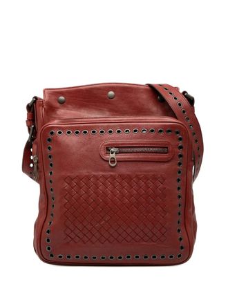 Bottega Veneta 2012-2025 Nappa Intrecciato Grommet crossbody bag - unisex - Nappa Leather - One Size - Red