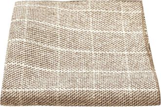 King & Priory Beige Birdseye Check Pocket Square, Handkerchief