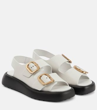 【関税＆送料込み】Tod'S Leather Flat Sandals Tod's Leather Sandals − Sale: up to −79% | Stylight