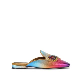 Kurt Geiger Womens Leather Embroidered Slipper 2 Sandals - Multicolour - Size UK 6