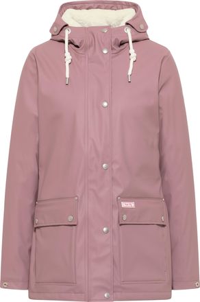 Mymo Regenjas met voering van imitatiebont keepsudry Dames mauve