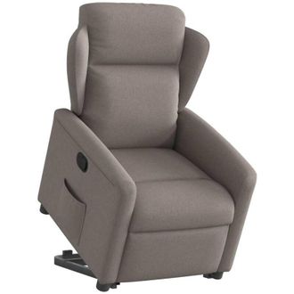 vidaXL Vidaxl - Sill&oacute;n Reclinable Elevable Tela Gris Taupe