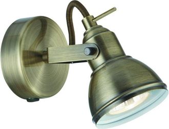 Searchlight Searchlight - Focus - Foco de pared ajustable interior 1 luz Latón envejecido, GU10