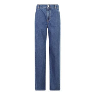 Max Mara Dames, Jeans, Blauw, Maat: S Katoen