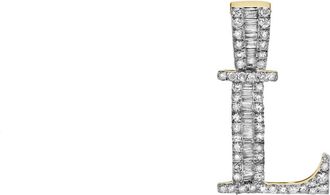 LuvMyJewelry L Initial Diamond Pendant 10K Yellow Gold - 0.52 Carats at Nordstrom