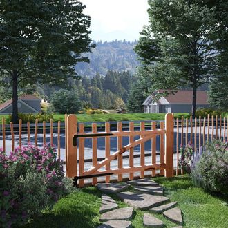 vidaXL Vidaxl - Puerta Para Valla 100x60cm Madera De Avellano Impregnada