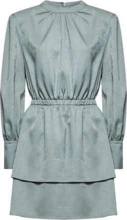 Silvian Heach Jurk met gerimpelde taille - Dames - Korte kleedjes - Groen - S - Polyester - Kleedjes