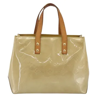 Louis Vuitton Reade Monogram Vernis Beige Patent_Leather Handbag (Pre-Owned)