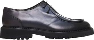 Doucal's Schoenen, Heren, Blauw, 39 1/2 EU, Leer, Lace-up Shoe
