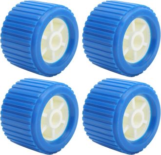 OEM Rodillo Oscilante Acanalado Azul Marino, 108 X 75 X 19 Mm, Material Pp, Resistente A Altas Temperaturas, Accesorio Para Remolques De Barcos Y Yates, 4