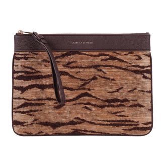 Elisabetta Franchi Clutches, female, Brown, Size: ONE SIZE Borsa