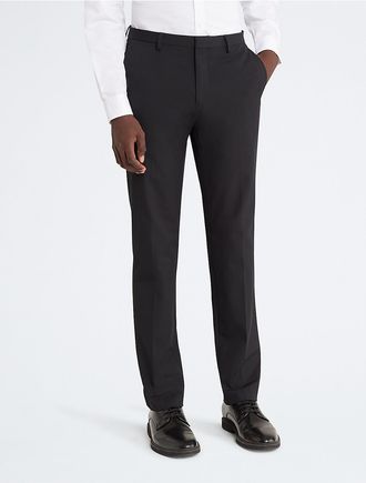 Calvin Klein Mens Slim Fit Suit Pants - Black - 32W x 30L