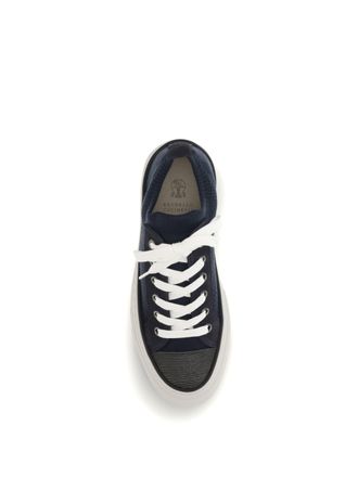 Brunello Cucinelli Womens Sneakers Cotton Knit Suede Abyss Upper: Trainers