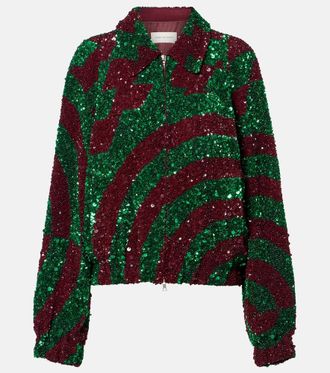 Dries Van Noten Sequined blouson jacket