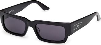 GCDS GD0068 01A Mens Sunglasses Black Size 53
