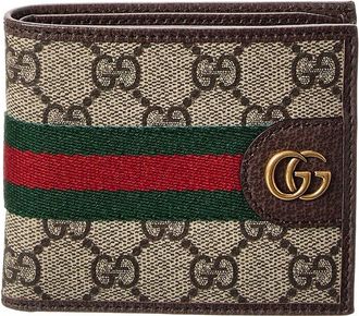 Gucci Ophidia Gg Supreme Canvas & Leather Bifold Wallet