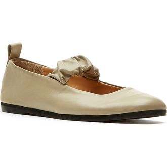 La Canadienne Grey City Dry Waterproof Mary Jane Flat in Beige Leather at Nordstrom, Size 8