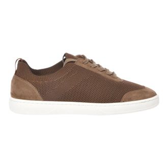 Baldinini Perforated Suede and Fabric Sneaker - male - Baldinini - Sneakers - Brown - 7 1/2 UK - Shoes