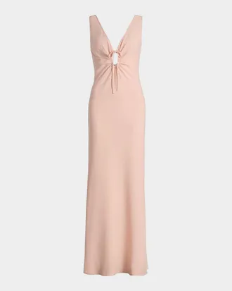 Black Halo Reese Cut-Out Bias-Cut Maxi Dress