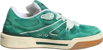 Dolce & Gabbana Groene Su&egrave;de Nieuwe Roma Lage Sneakerschoenen
