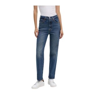 Levi's Jeans, Dames, Blauw, W27 L27, Katoen, Ribcage Straight Ankle