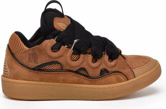 Lanvin Curb Suede Sneakers - Brown/Black