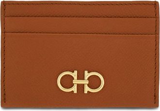 Ferragamo Textured Calf Leather Wallet with Gold-tone Logo
