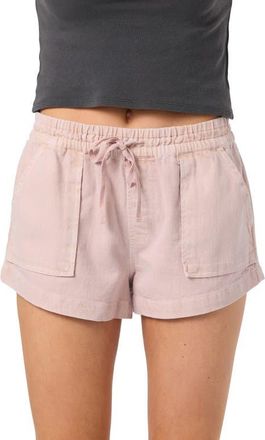 O'Neill Sevie 2 Drawstring Cotton Twill Shorts in Misty Rose at Nordstrom, Size Xx-Large