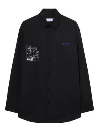 Off-white Faded Painting shirt - men - Cotton - 48 - Black