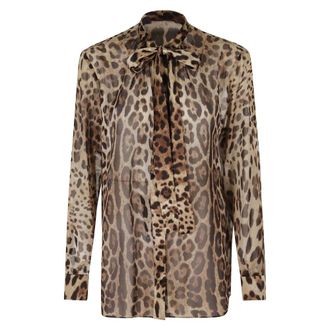 Dolce & Gabbana Dames, Blouses & Shirts, Bruin, Maat: S Zijde