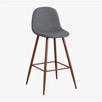 Sklum Sklum - Taburete Alto Glamm Gris Antracita Madera Oscura