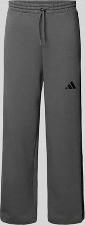 adidas Sweatpants mit elastischem Bund und Tunnelzug in Anthrazit, Gr&ouml;&szlig;e XXL