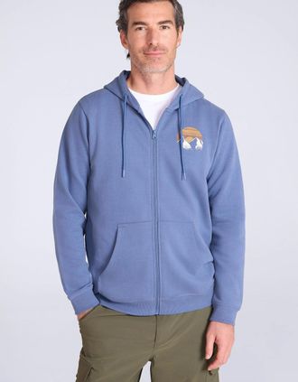 Mountain Warehouse Mens Mountain Warehouse Mens Circle Mountain Drawcord Full Zip Hoodie - Blue - Size: 36