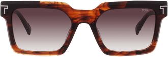 Tumi Grey Gradient Square Mens Sunglasses STU511 0BRO 55