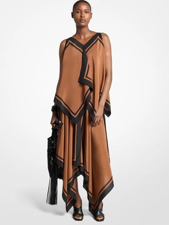 Michael Kors Silk Crepe De Chine Scarf Top