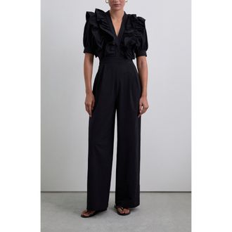 Scalpers Solid Jumpsuit in Black at Nordstrom, Size Small Eu