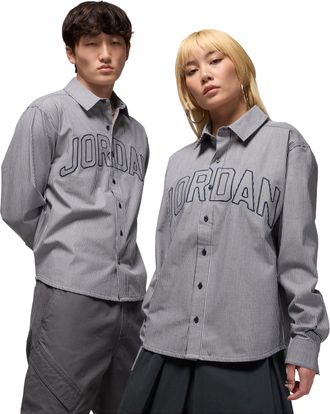 Nike Jordan Air Jordan Flight Oxford Long Sleeve Obsidian White IB0318-451