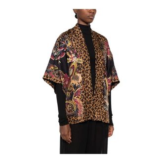 Etro Kesa Kimono Jas - Dames - Jassen - Veelkleurig - Maat: M Zijde