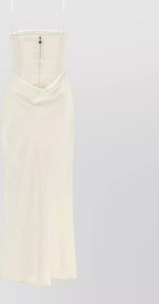 Rotate satin off-the-shoulder draped midi dress