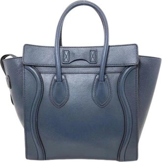 Celine Pre-owned Luggage Tote Bag - Dames - Vintage Handtas - Blauw - ONE Size - Leer - Vintage