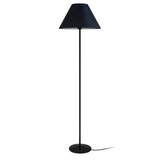 Tosel Lamp&aacute;ra de pie metal Alt.170cm negro ;Pantalla: negro