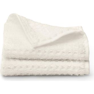 Boll & Branch Set of 2 Waffle Organic Cotton Washcloths in Cream at Nordstrom