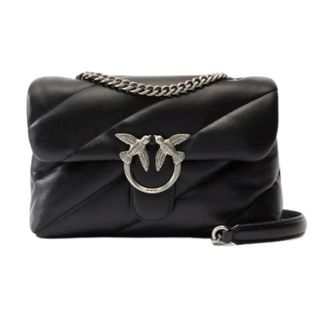 Pinko Shoulder Bags, female, Black, Size: ONE SIZE Love Classic Puff Shoulder Bag