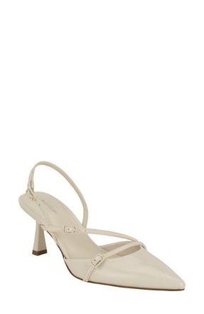 Calvin Klein Tarlie Pointed Toe Slingback Pump in Ivory at Nordstrom, Size 9.5