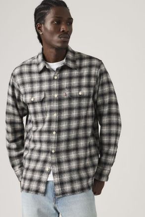 Levi's Sobrecamisa Jackson Worker - Hombre - 2XL - Negro / Kana Plaid Jet Black