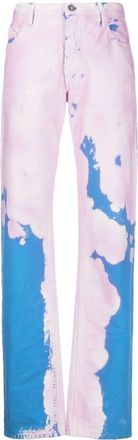 The Attico tie-dye pattern denim jeans - women - Cotton/Cotton - 29 - Blue