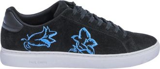 Paul Smith Rex Ricamo Fiori - Heren - Sneakers - Zwart - 45 EU - Leer - Schoenen