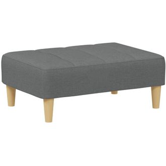 vidaXL Reposapiés de tela gris oscuro 77x55x31 cm Vidaxl